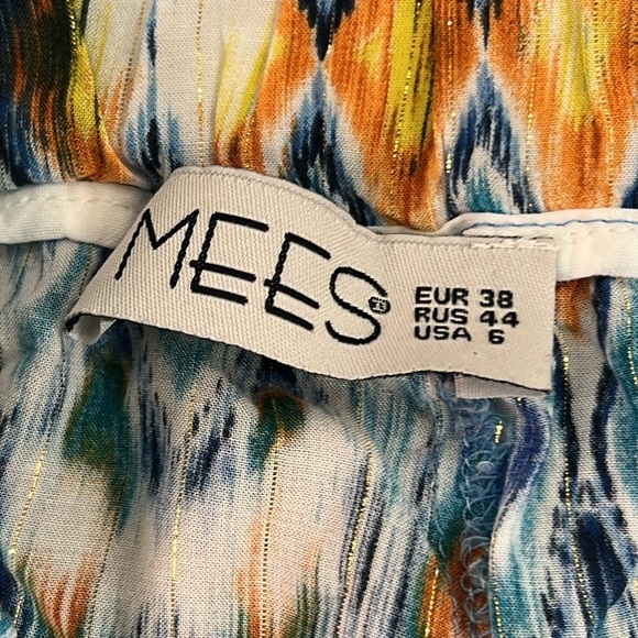 MEES Women’s High Waist Wide Leg Boho Pants Size 6 - Picture 2 of 11